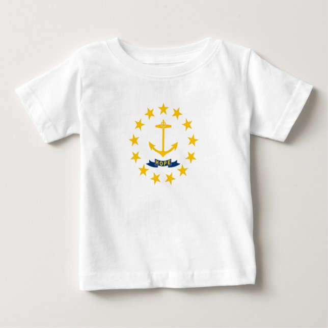 Staatsflagge der Insel Rhode Baby T-shirt (Vorderseite)