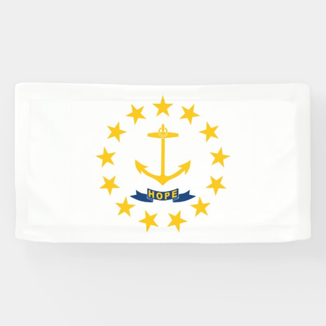 Staatsflagge der Insel Rhode Banner (Horizontal)