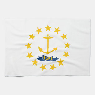 Staatsflagge der Insel Rhode Geschirrtuch