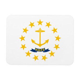 Staatsflagge der Insel Rhode Magnet