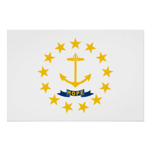 Staatsflagge der Insel Rhode Poster