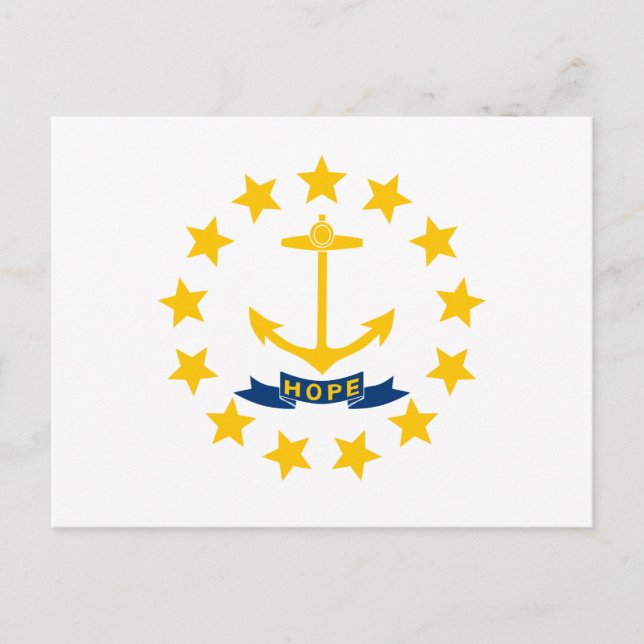 Staatsflagge der Insel Rhode Postkarte (Vorderseite)