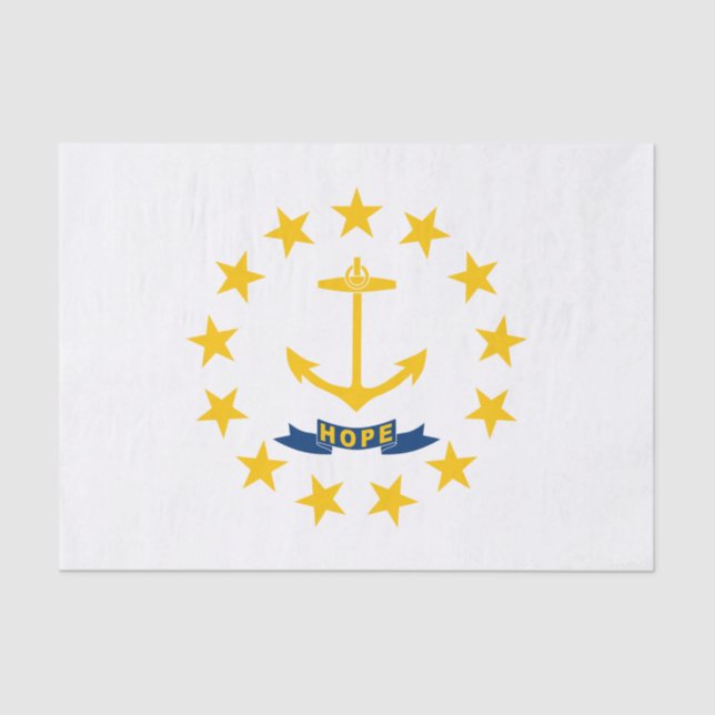 Staatsflagge der Insel Rhode Seidenpapier (Vorderseite)