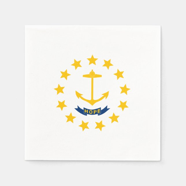 Staatsflagge der Insel Rhode Serviette (Vorderseite)
