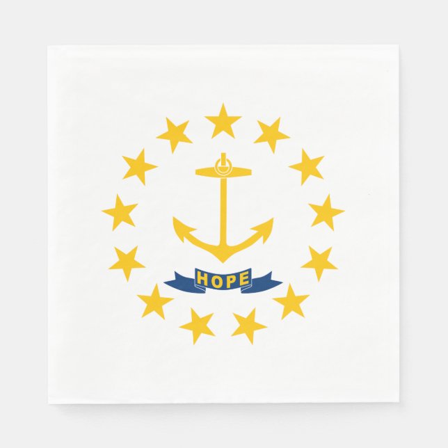 Staatsflagge der Insel Rhode Serviette (Vorderseite)