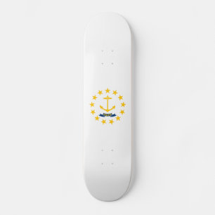 Staatsflagge der Insel Rhode Skateboard