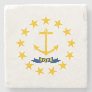 Staatsflagge der Insel Rhode Steinuntersetzer