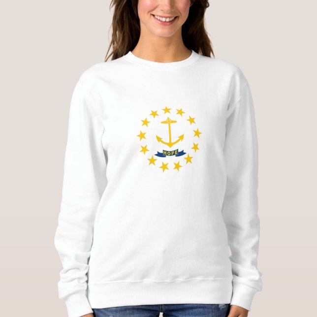Staatsflagge der Insel Rhode Sweatshirt (Vorderseite)