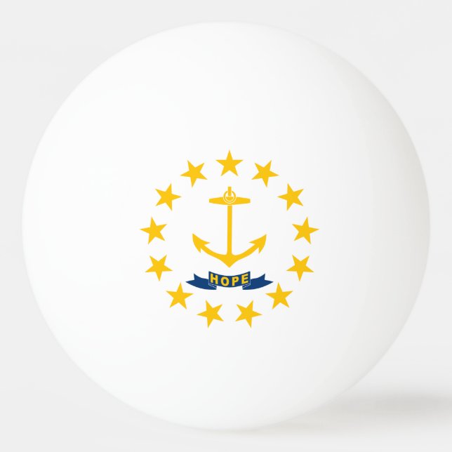 Staatsflagge der Insel Rhode Tischtennisball (Vorderseite)