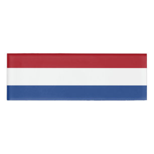 Staatsflagge der Niederlande, Holland, Namenschild