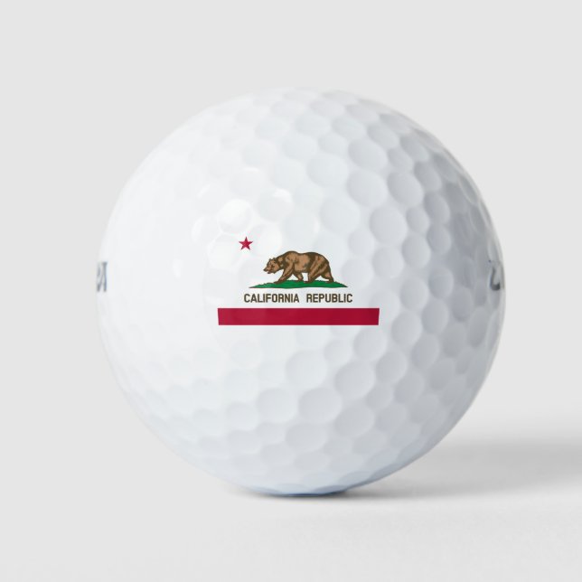 Staatsflagge der Republik Kalifornien Golfball (Vorderseite)