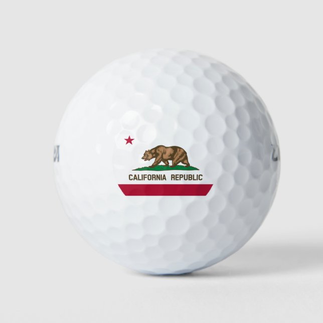 Staatsflagge der Republik Kalifornien Golfball (Vorderseite)