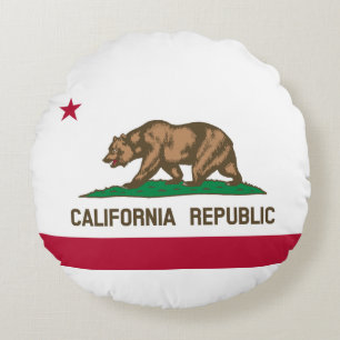 Staatsflagge der Republik Kalifornien Rundes Kissen