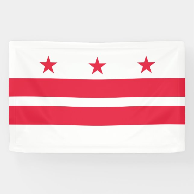 Staatsflagge der Washington DC Banner (Horizontal)