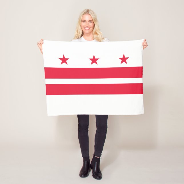 Staatsflagge der Washington DC Fleecedecke (Beispiel)