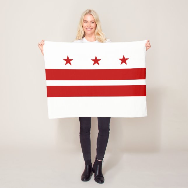 Staatsflagge der Washington DC Fleecedecke (Beispiel)