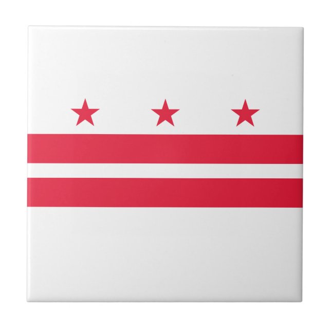 Staatsflagge der Washington DC Fliese (Vorderseite)