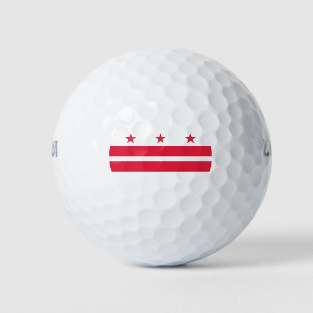 Staatsflagge der Washington DC Golfball (Vorderseite)