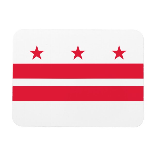 Staatsflagge der Washington DC Magnet (Horizontal)