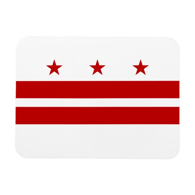Staatsflagge der Washington DC Magnet (Horizontal)