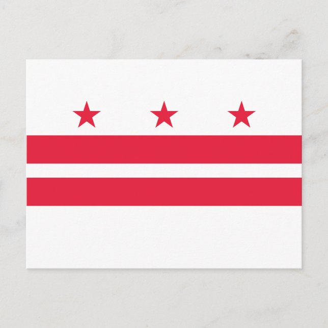 Staatsflagge der Washington DC Postkarte (Vorderseite)