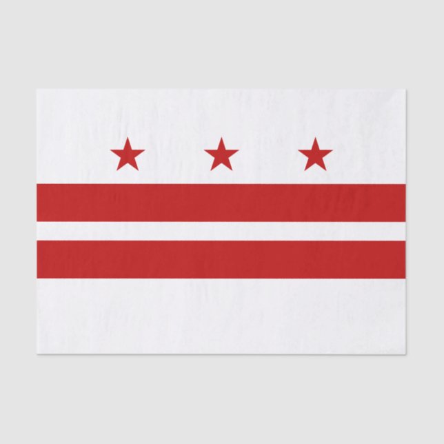 Staatsflagge der Washington DC Seidenpapier (Vorderseite)