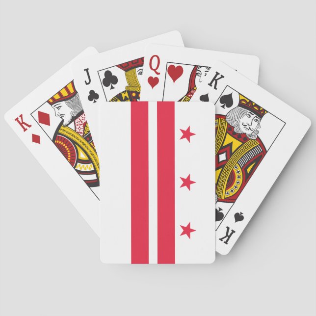 Staatsflagge der Washington DC Spielkarten (Rückseite)