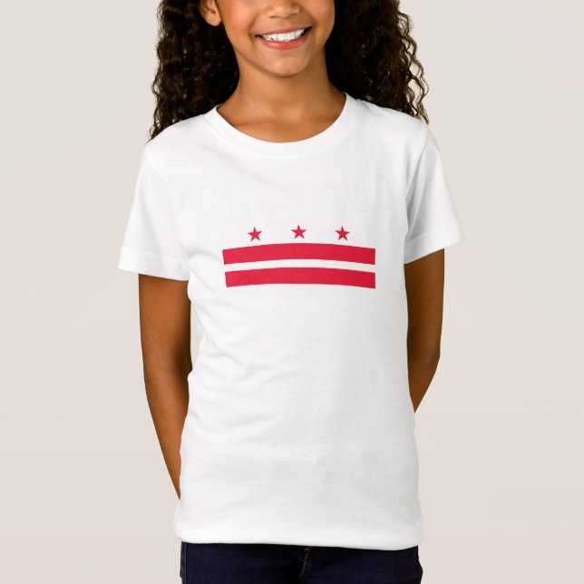 Staatsflagge der Washington DC T-Shirt (Vorderseite)