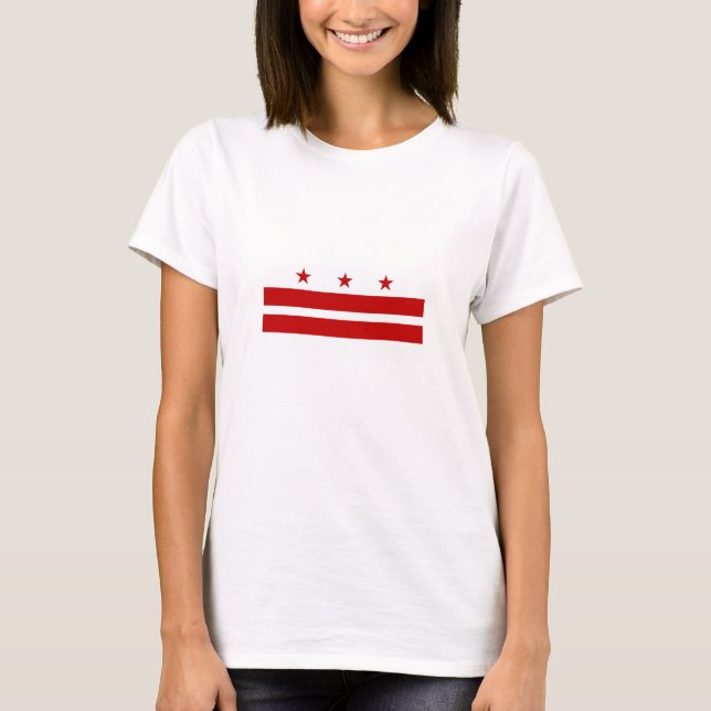 Staatsflagge der Washington DC T-Shirt (Vorderseite)