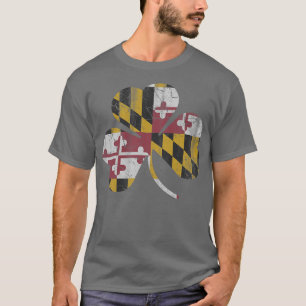 Staatsflagge des Kleeblatts Maryland Flag T-Shirt