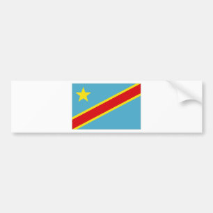 Staatsflagge des Kongos Kinshasa Autoaufkleber