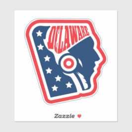 Staatsflagge des Retro-Delaware Aufkleber