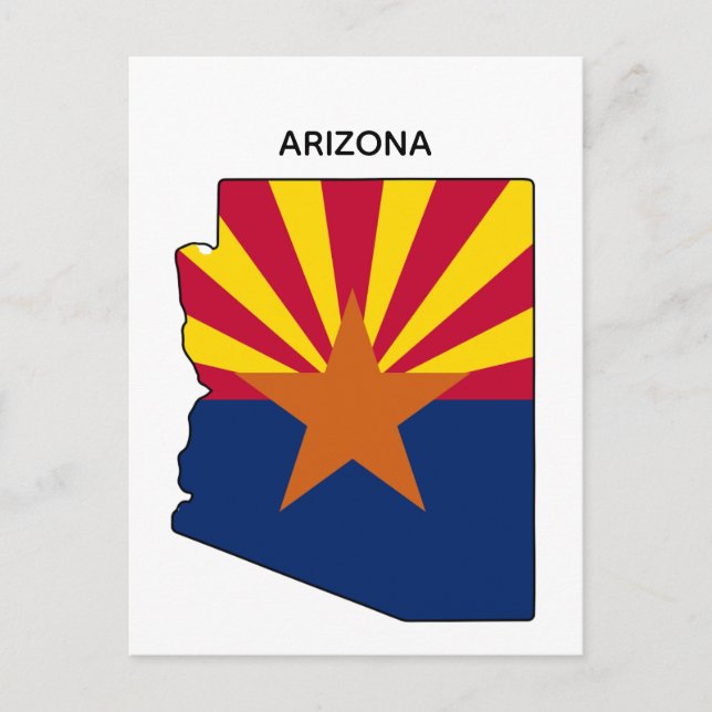 Staatsflagge des Staat Arizona Postkarte (Vorderseite)