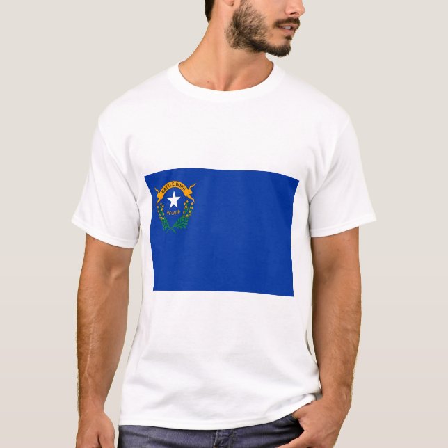 Staatsflagge des T - Shirt Nevada (Vorderseite)