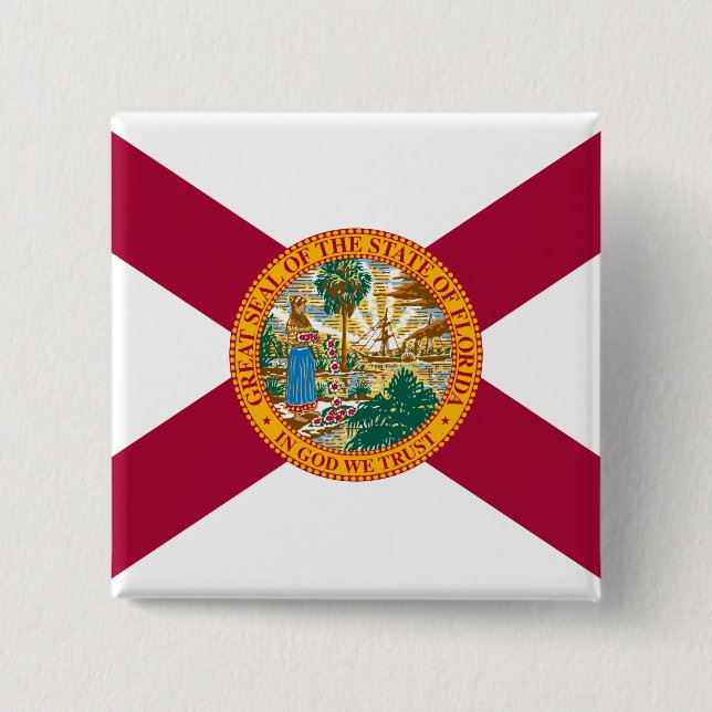 Staatsflagge Florida Button (Vorderseite)