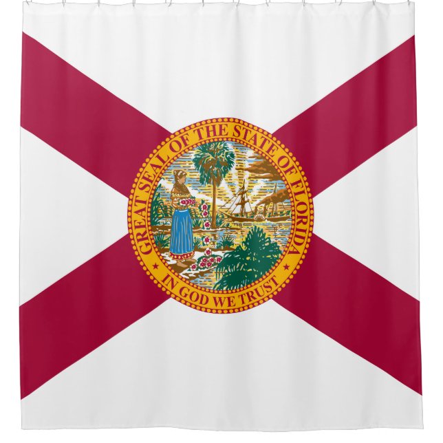 Staatsflagge Florida Duschvorhang (Vorderseite)
