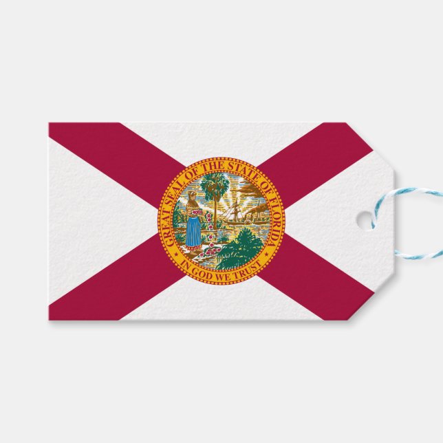 Staatsflagge Florida Geschenkanhänger (Vorderseite (Horizontal))