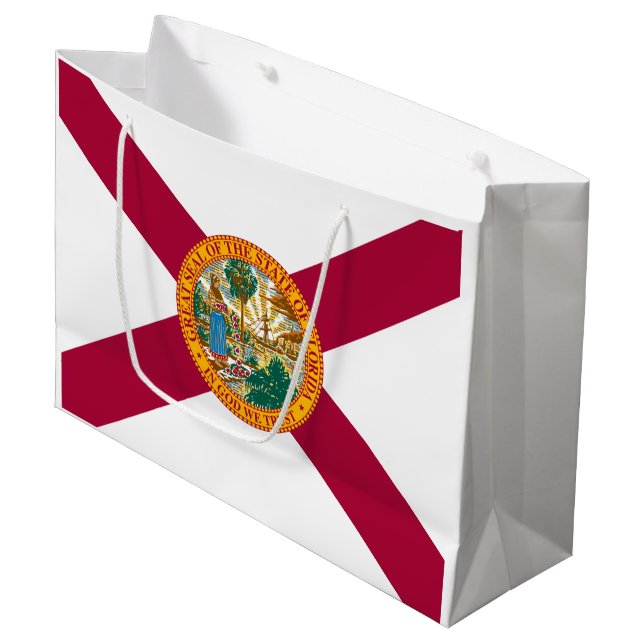 Staatsflagge Florida Große Geschenktüte (Vorderseite Schrägansicht)