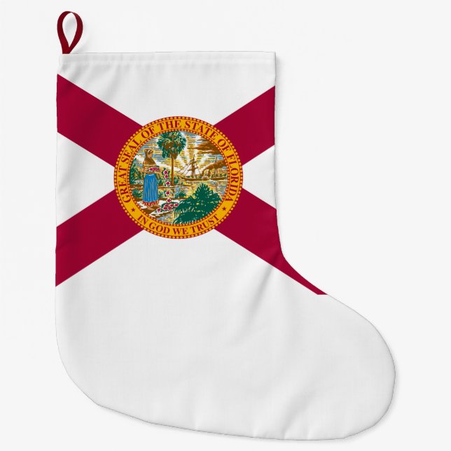Staatsflagge Florida Großer Weihnachtsstrumpf (Vorderseite)