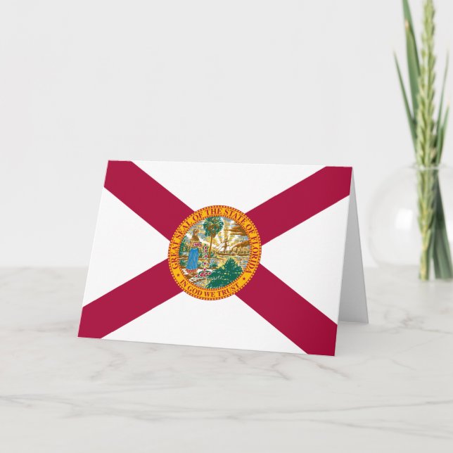 Staatsflagge Florida Karte (Vorderseite)