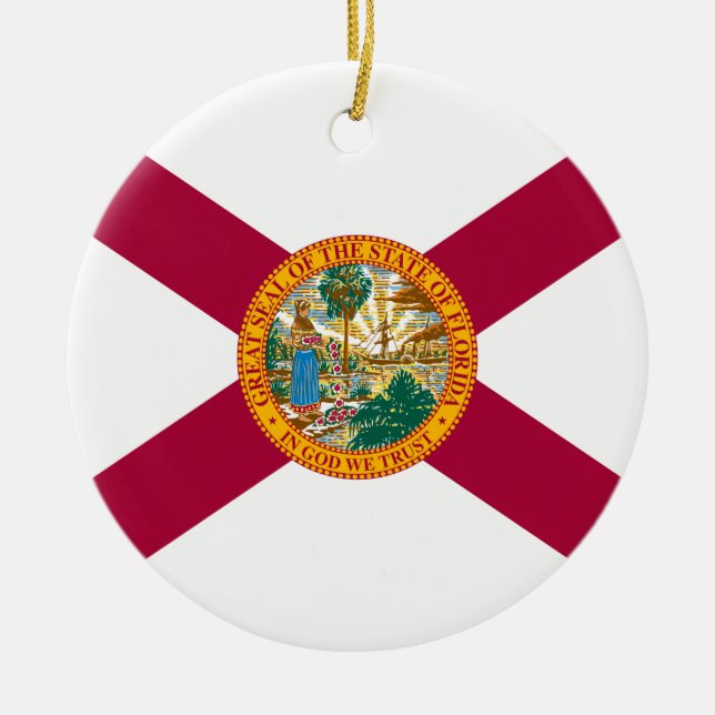 Staatsflagge Florida Keramik Ornament (Vorne)