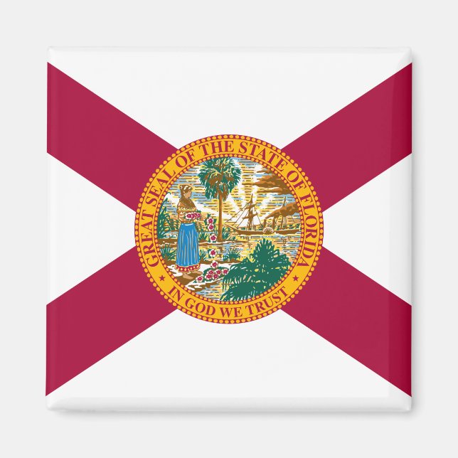 Staatsflagge Florida Magnet (Vorne)