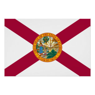 Staatsflagge Florida Poster