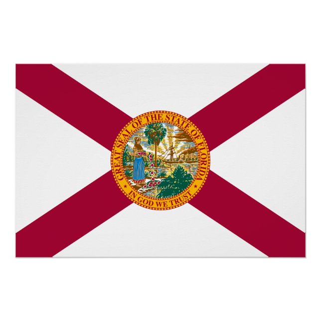 Staatsflagge Florida Poster (Vorderseite)