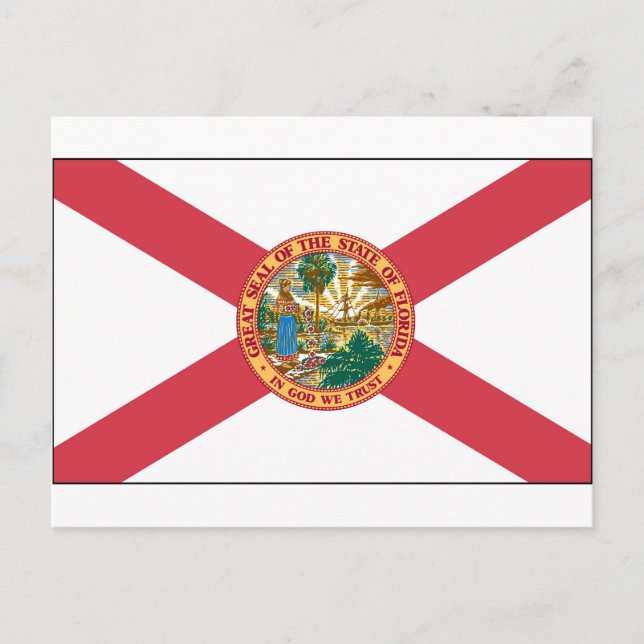 Staatsflagge Florida Postkarte (Vorderseite)