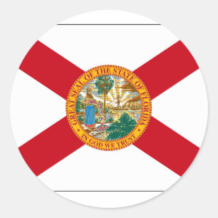 Staatsflagge Florida Runder Aufkleber