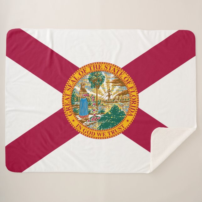 Staatsflagge Florida Sherpadecke (Vorderseite (Horizontal))