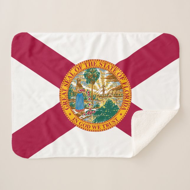 Staatsflagge Florida Sherpadecke (Vorderseite (Horizontal))