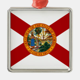Staatsflagge Florida Silbernes Ornament