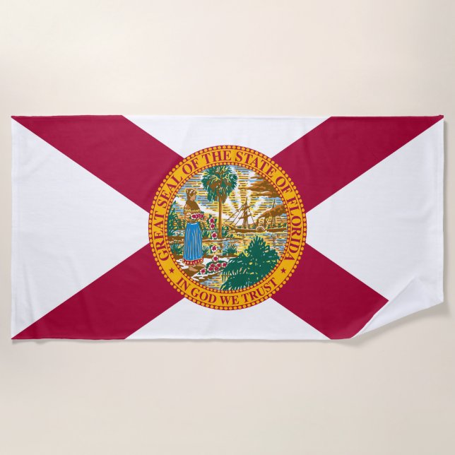 Staatsflagge Florida Strandtuch (Vorderseite)